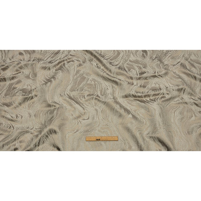 Metallic Drapery Jacquard - Limestone Metamorphic Swirls - British Imported Full