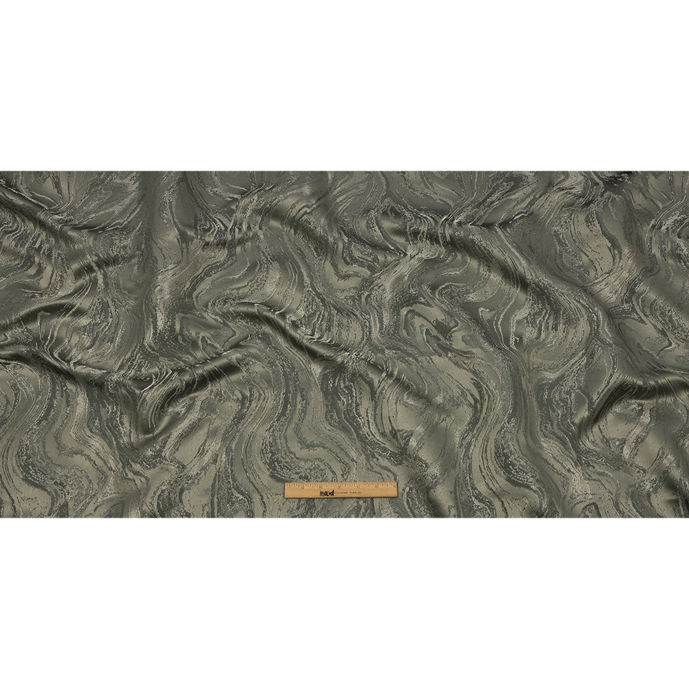 Metallic Drapery Jacquard - Mineral Metamorphic Swirls - British Imported Full