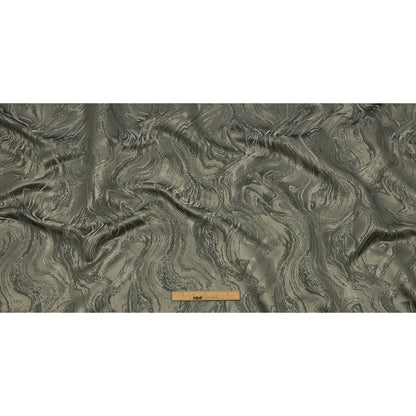 Metallic Drapery Jacquard - Mineral Metamorphic Swirls - British Imported Full