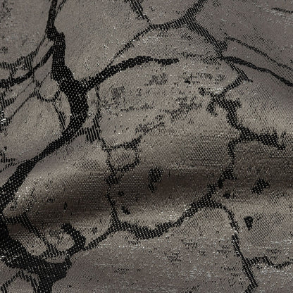 Metallic Drapery Jacquard - Fossil Marble Veins - British Imported Detail