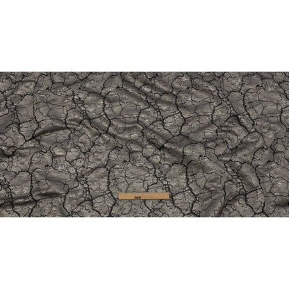 Metallic Drapery Jacquard - Fossil Marble Veins - British Imported Full