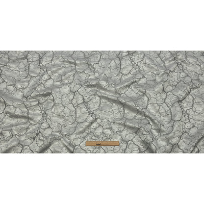 Metallic Drapery Jacquard - Platinum Marble Veins - British Imported Full