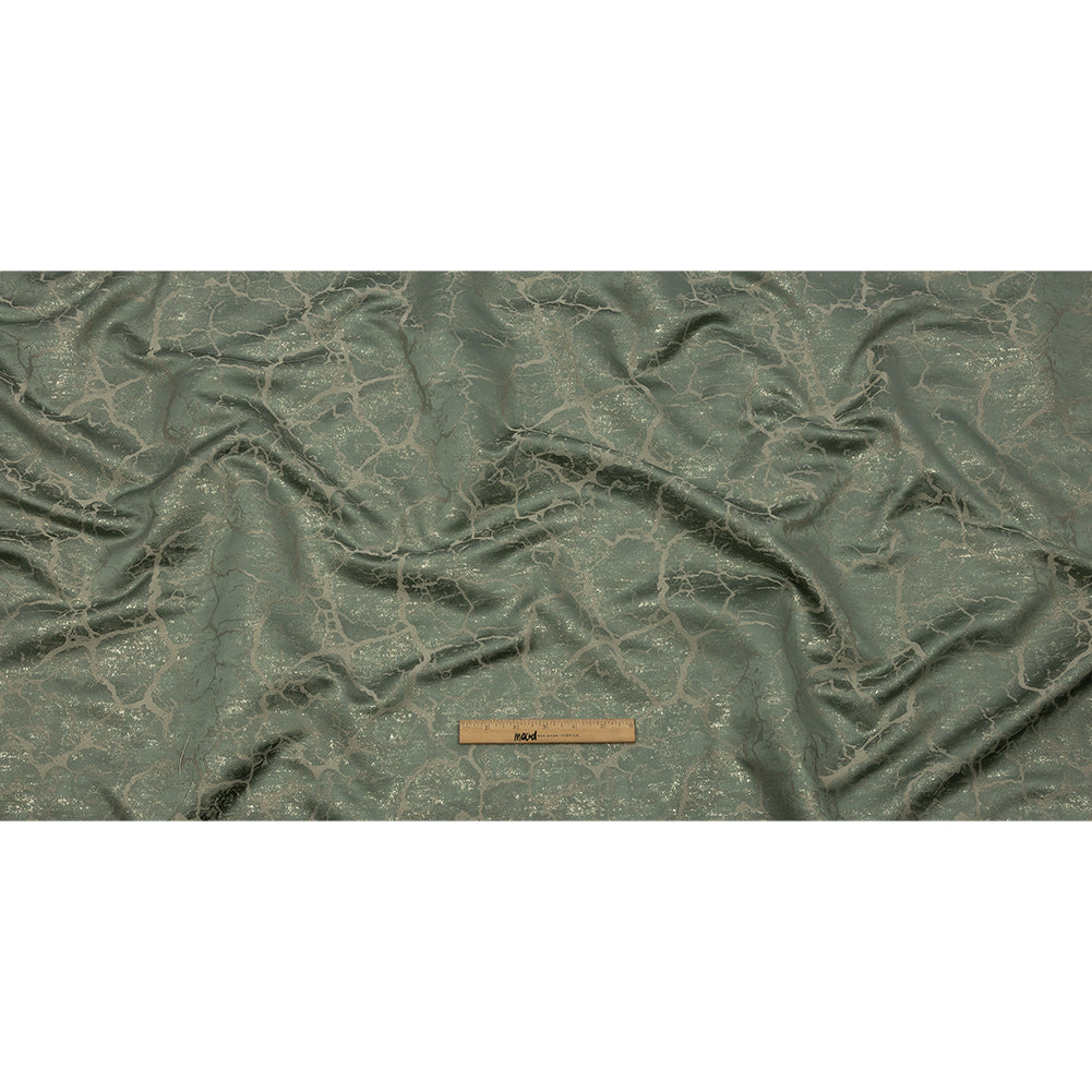 Metallic Drapery Jacquard - Spa Marble Veins - British Imported Full