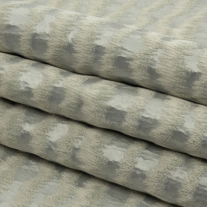Drapery Jacquard - Glacier Abstract Stripes - British Imported Folded