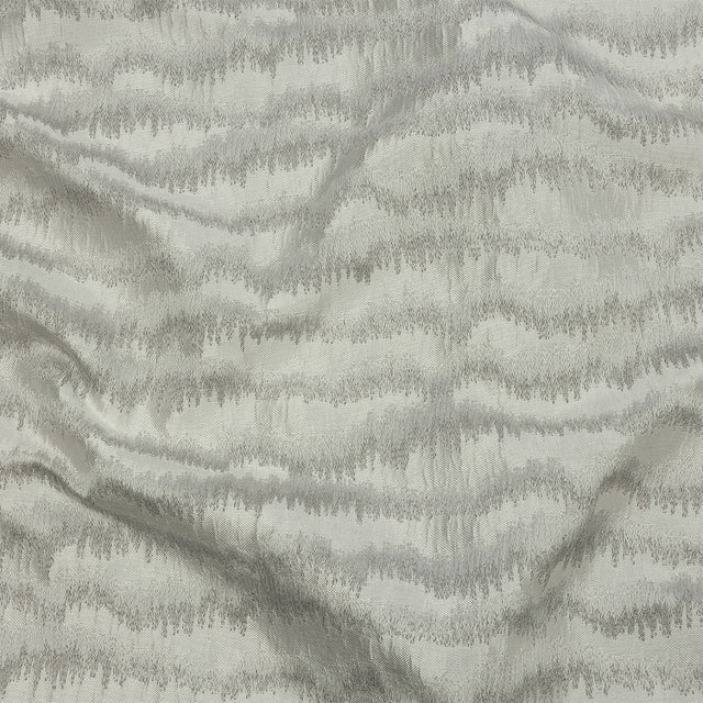 Drapery Jacquard - Platinum Abstract Stripes - British Imported