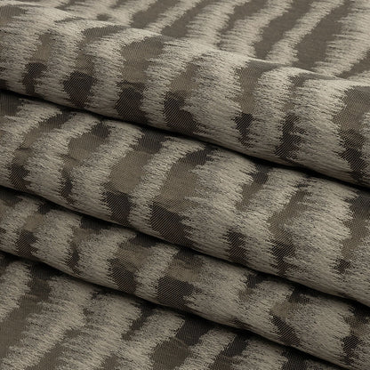 Drapery Jacquard - Truffle Abstract Stripes - British Imported Folded