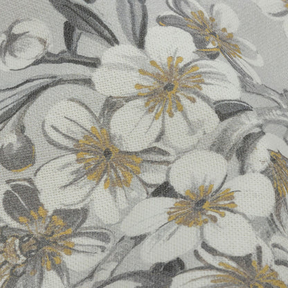 Cotton Canvas Print - Dove Blossoming Trees and Bees - British Imported Detail