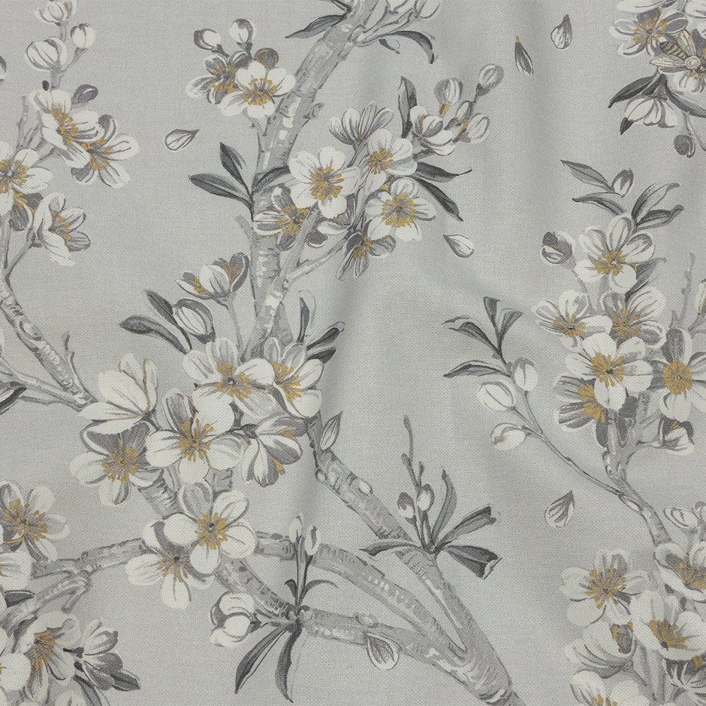 Cotton Canvas Print - Dove Blossoming Trees and Bees - British Imported