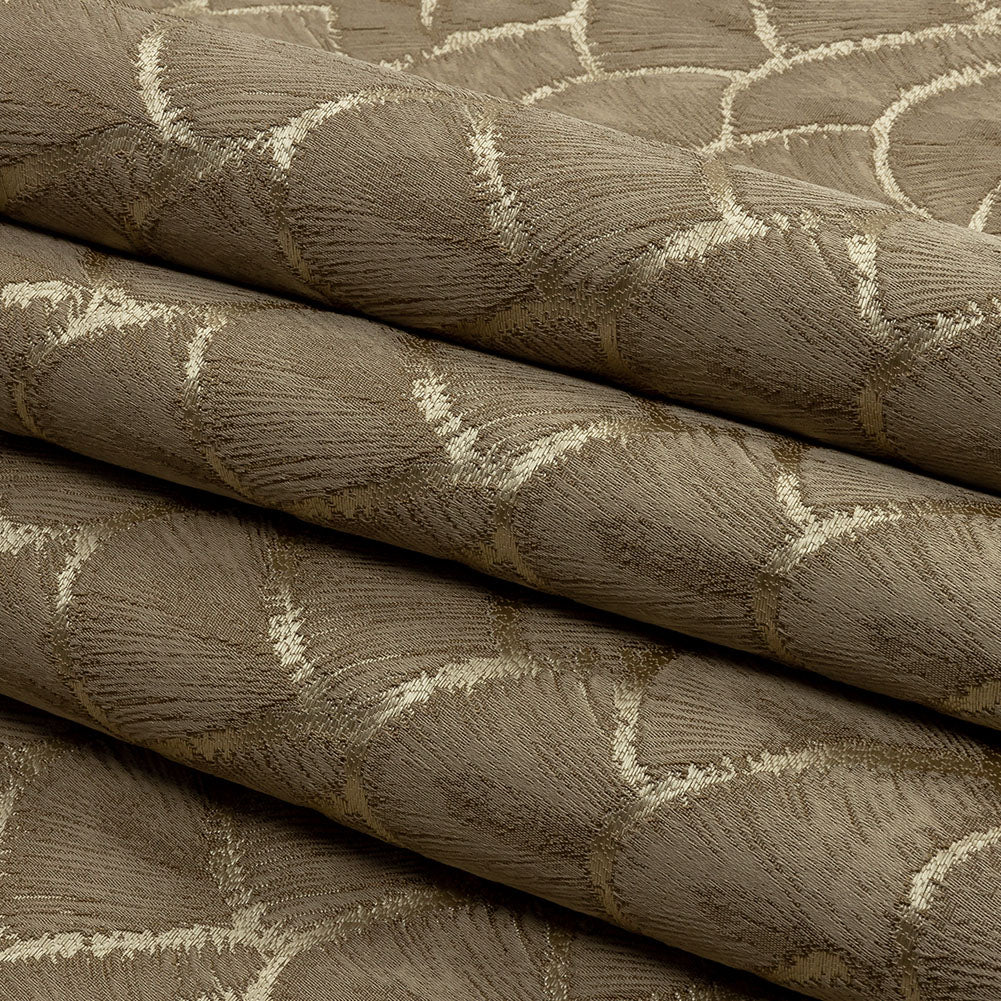 Drapery Jacquard - Fawn Fan Scales - British Imported Folded