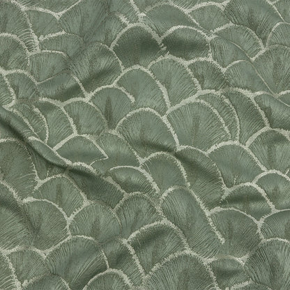 Drapery Jacquard - Jade Fan Scales - British Imported