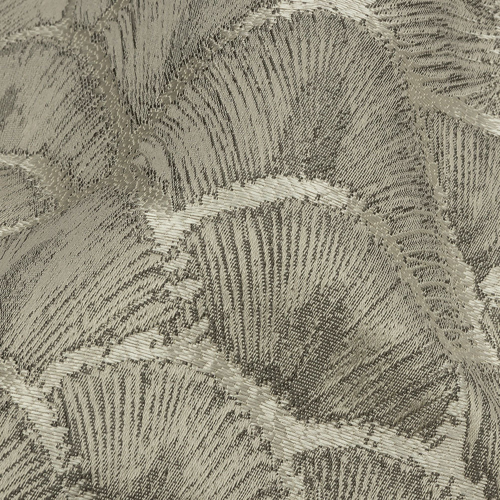 Drapery Jacquard - Pewter Fan Scales - British Imported Detail