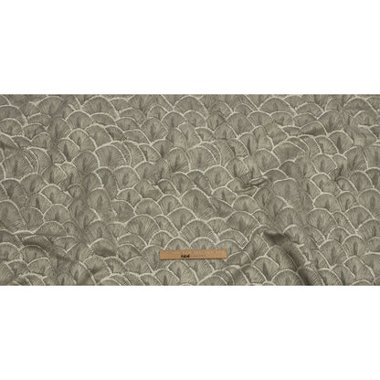 Drapery Jacquard - Pewter Fan Scales - British Imported Full