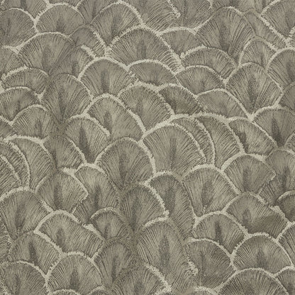 Drapery Jacquard - Pewter Fan Scales - British Imported