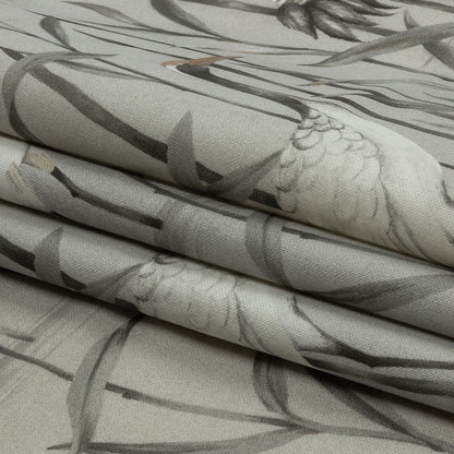 Cotton Canvas Print - Dove Cranes in the Reeds - British Imported Folded