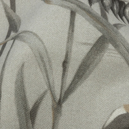 Cotton Canvas Print - Dove Cranes in the Reeds - British Imported Detail