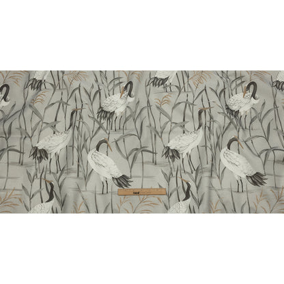 Cotton Canvas Print - Dove Cranes in the Reeds - British Imported Full