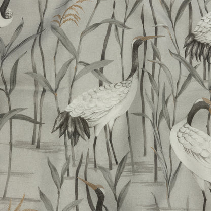 Cotton Canvas Print - Dove Cranes in the Reeds - British Imported