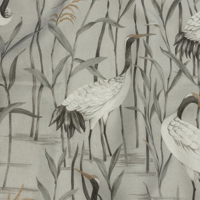 Cotton Canvas Print - Dove Cranes in the Reeds - British Imported
