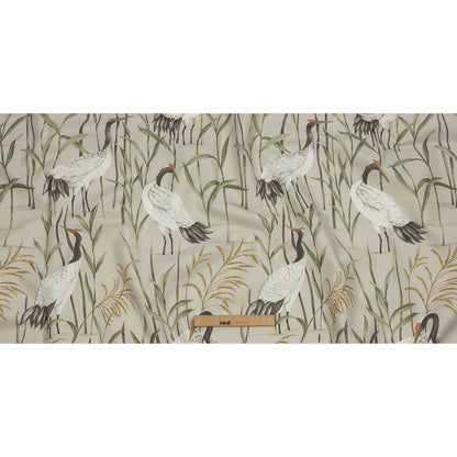 Cotton Canvas Print - Linen Cranes in the Reeds - British Imported Full