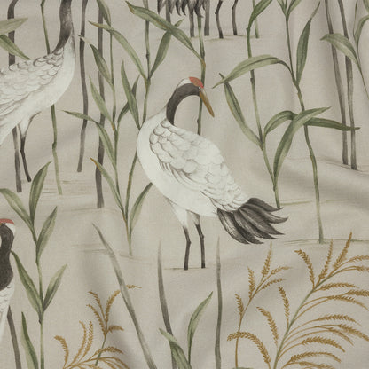 Cotton Canvas Print - Linen Cranes in the Reeds - British Imported