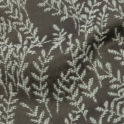 Drapery Jacquard - Grey Little Leaves - British Imported Detail