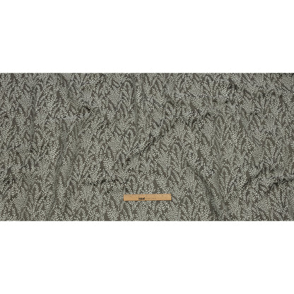 Drapery Jacquard - Grey Little Leaves - British Imported Full