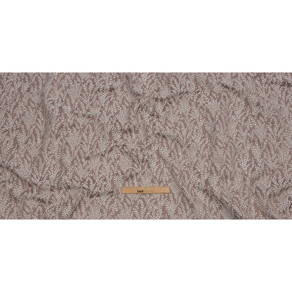 Drapery Jacquard - Mauve Little Leaves - British Imported Full