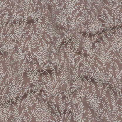 Drapery Jacquard - Mauve Little Leaves - British Imported