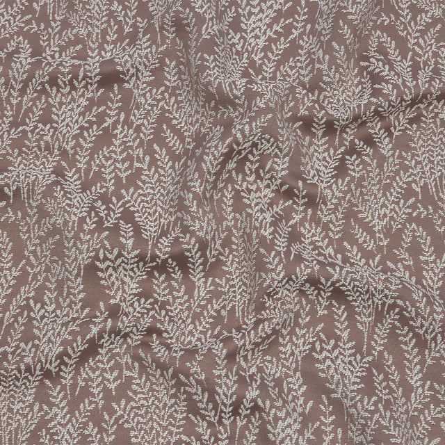 Drapery Jacquard - Mauve Little Leaves - British Imported