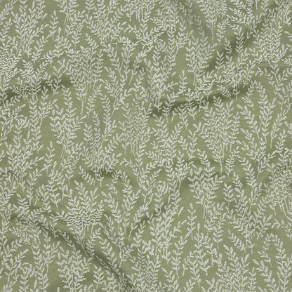 Drapery Jacquard - Sage Little Leaves - British Imported