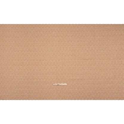 Textured Polyester and Cotton Woven - Tangerine Rectangle Checks - British Imported