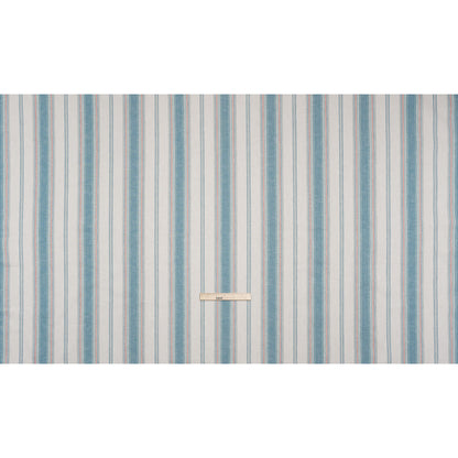 Cotton and Recycled Polyester Woven - Denim Tactile Stripes - British Imported