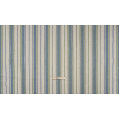 Cotton and Recycled Polyester Woven - Indigo Tactile Stripes - British Imported
