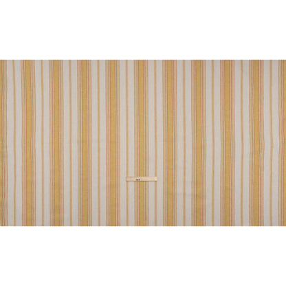 Cotton and Recycled Polyester Woven - Marigold Tactile Stripes - British Imported