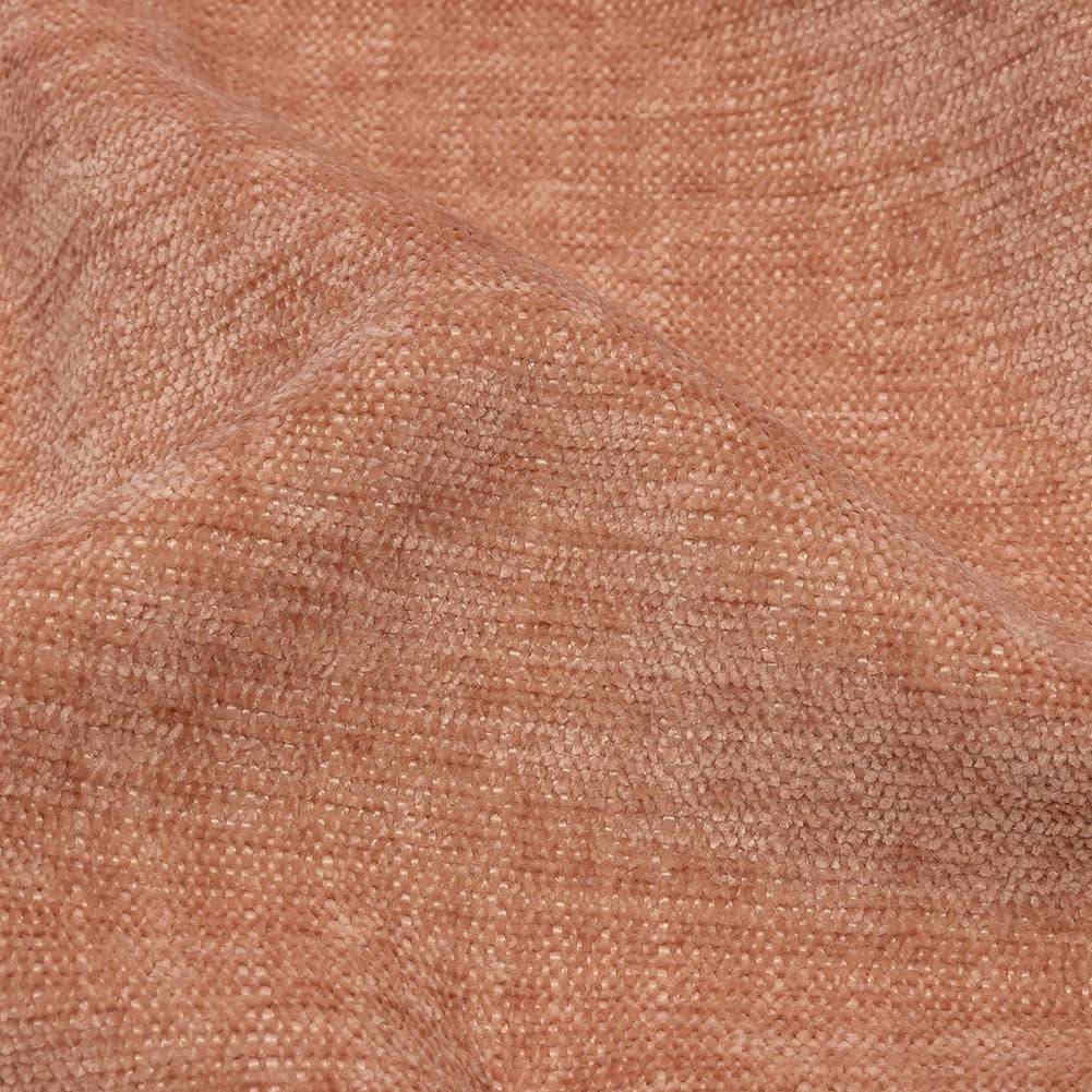 Polyester Upholstery Chenille - Coral - British Imported Detail