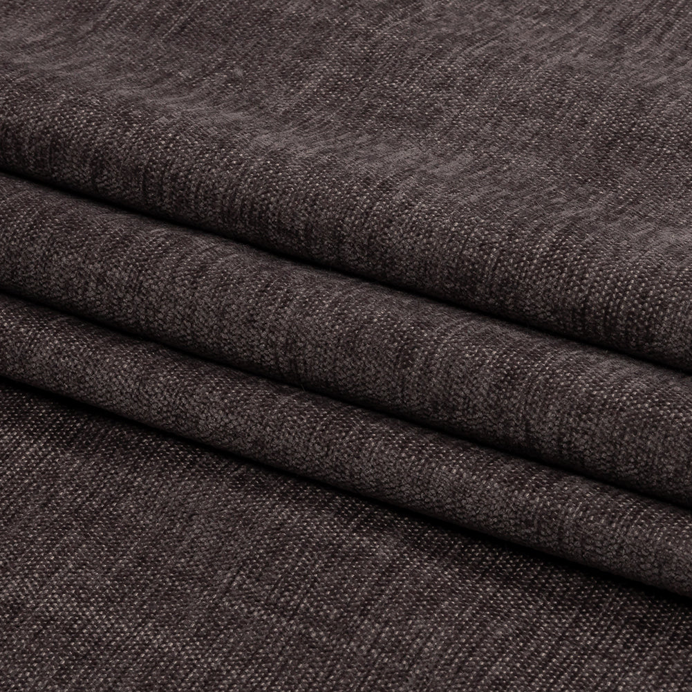 Polyester Upholstery Chenille - Flint - British Imported Folded