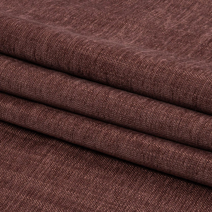Polyester Upholstery Chenille - Mulberry - British Imported Folded
