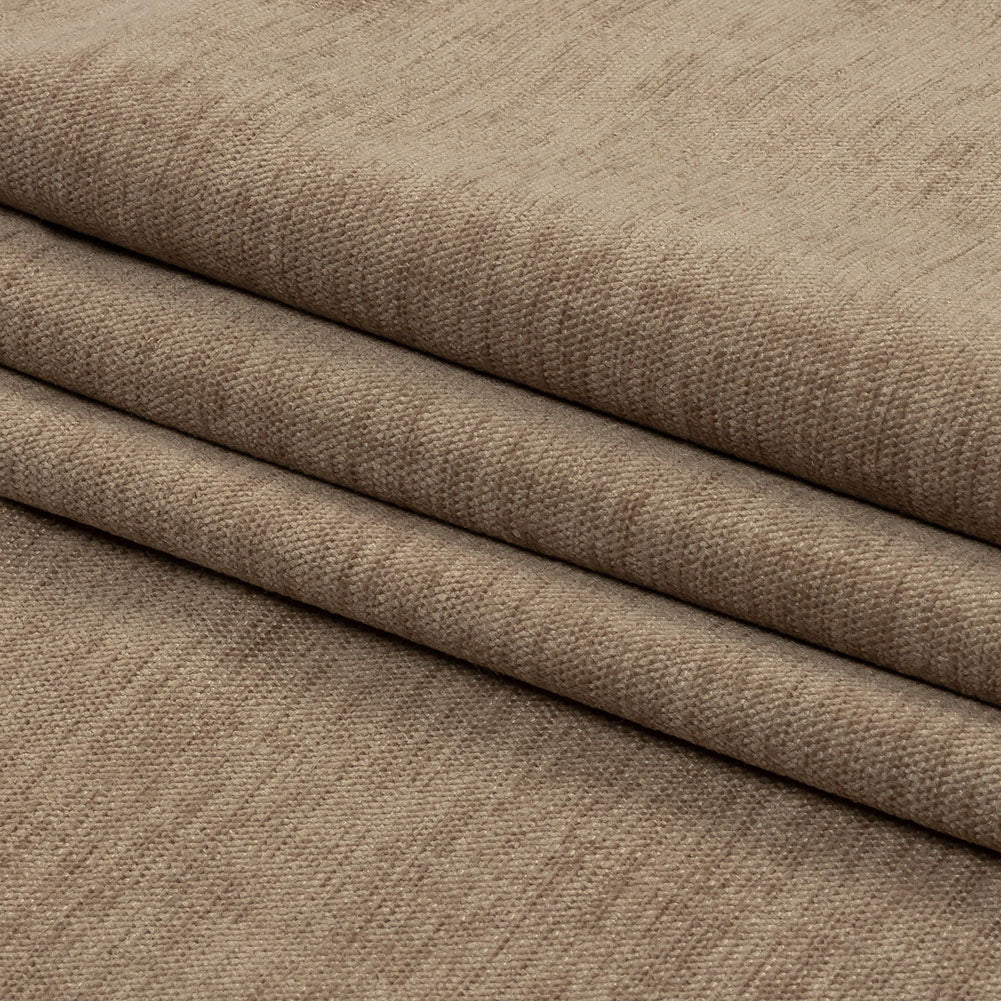 Polyester Upholstery Chenille - Oatmeal - British Imported Folded
