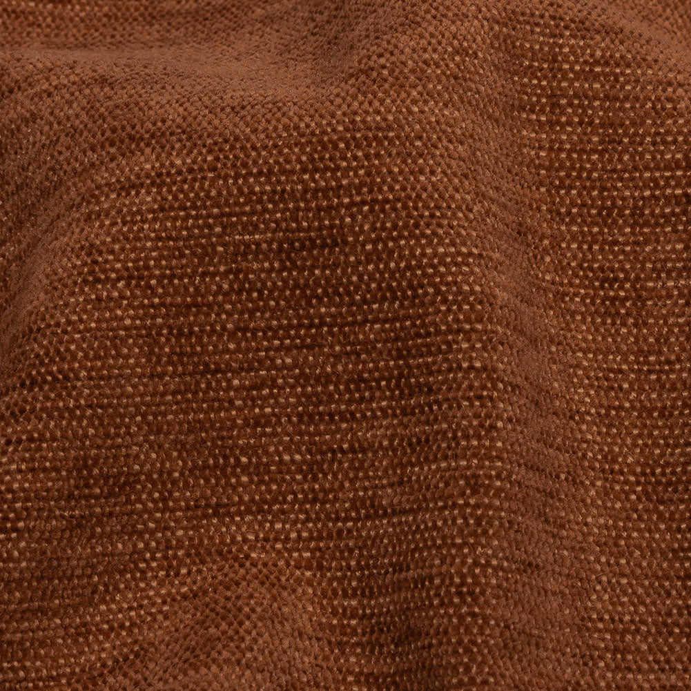 Polyester Upholstery Chenille - Rust - British Imported Detail