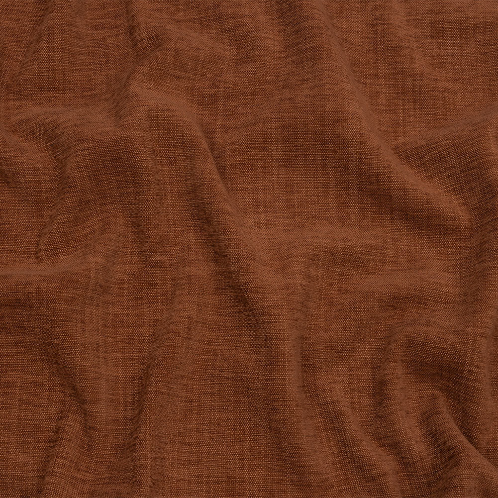 Polyester Upholstery Chenille - Rust - British Imported