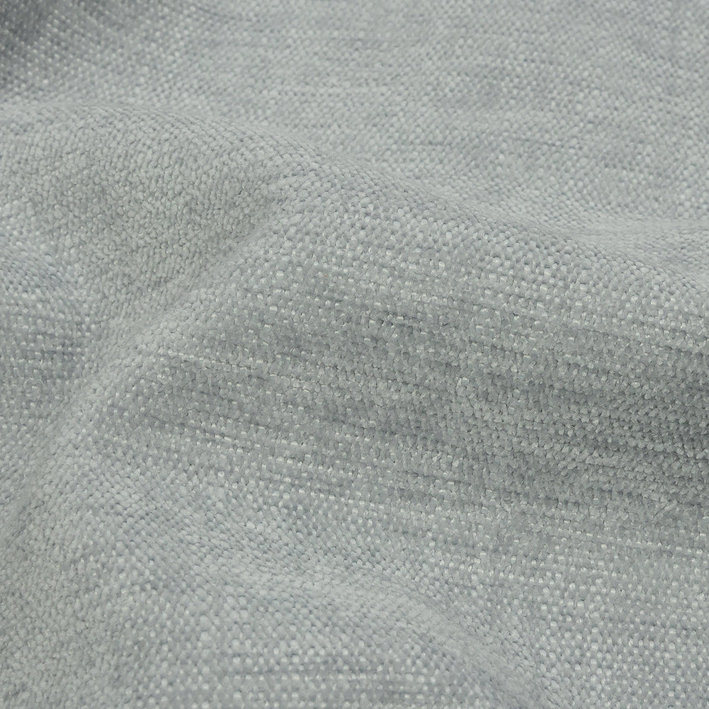 Polyester Upholstery Chenille - Silver - British Imported Detail