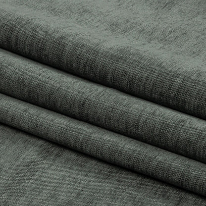 Polyester Upholstery Chenille - Slate - British Imported Folded