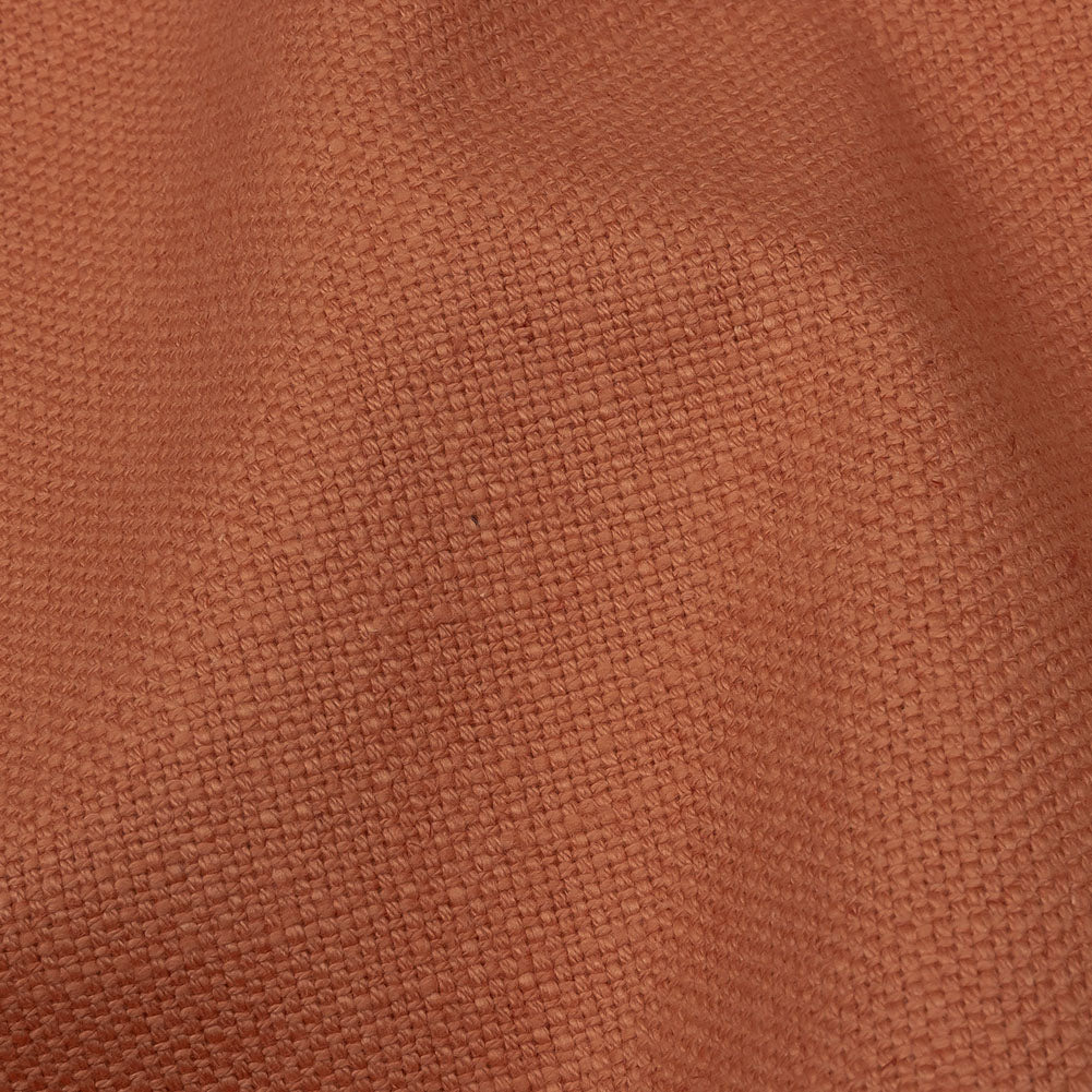 Heavyweight Linen Woven - Coral - British Imported Detail