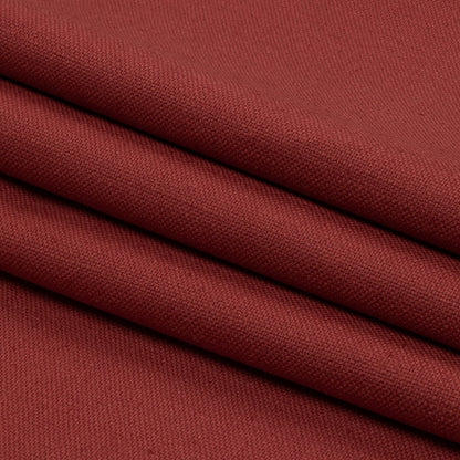 Heavyweight Linen Woven - Cranberry - British Imported Folded