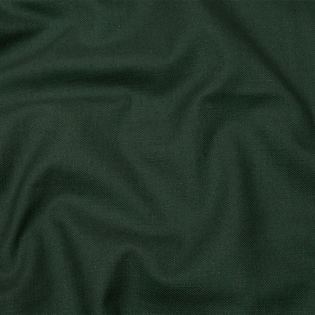 Heavyweight Linen Woven - Emerald - British Imported