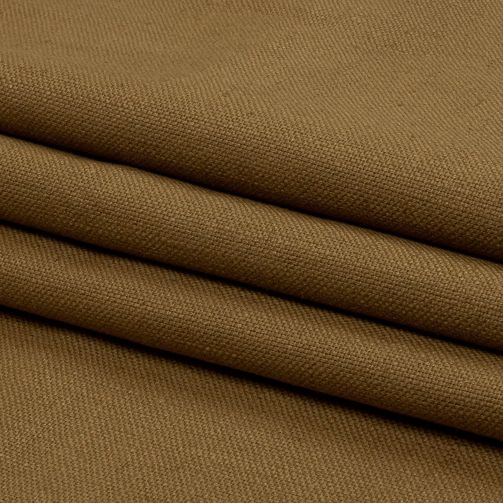 Heavyweight Linen Woven - Fawn - British Imported Folded