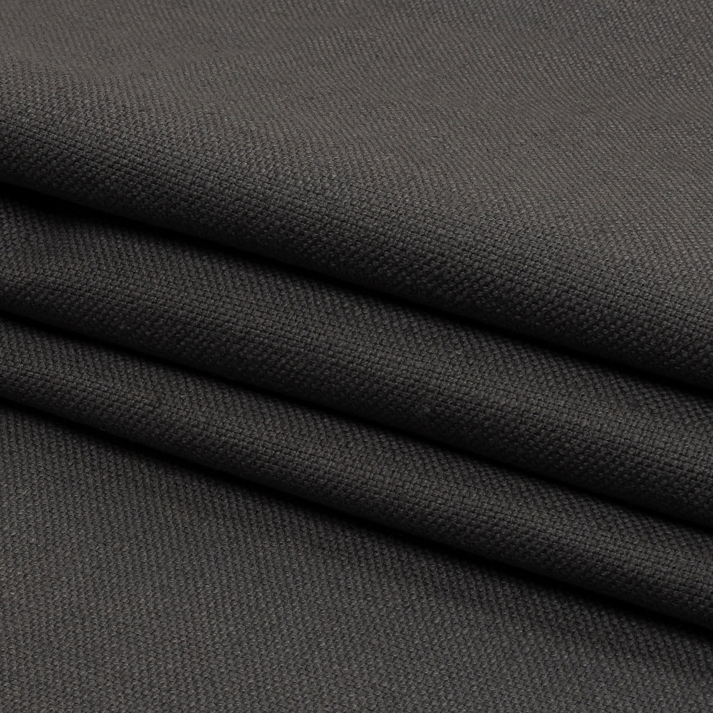 Heavyweight Linen Woven - Flint - British Imported Folded