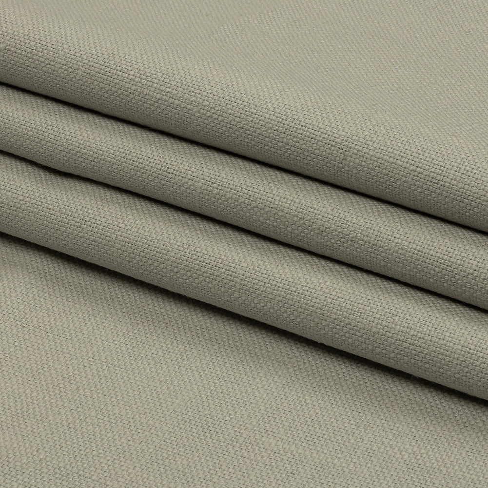 Heavyweight Linen Woven - Frost - British Imported Folded