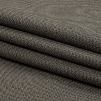 Heavyweight Linen Woven - Grey - British Imported Folded
