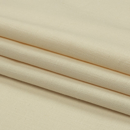 Heavyweight Linen Woven - Ivory - British Imported Folded